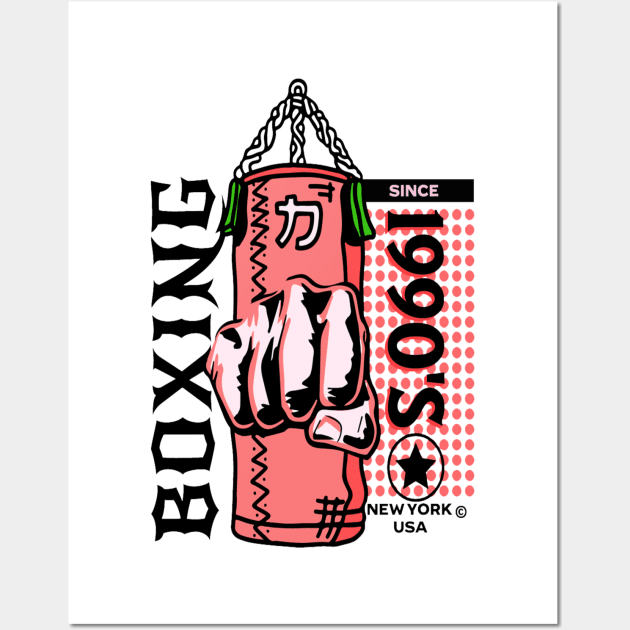 Boxing in new york since the 1990's Wall Art by UMXStyles